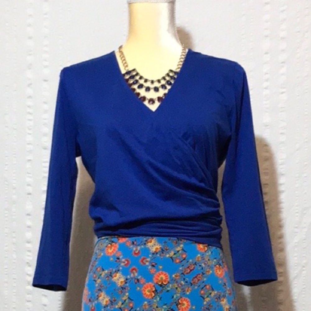 Ann Taylor mock wrap top